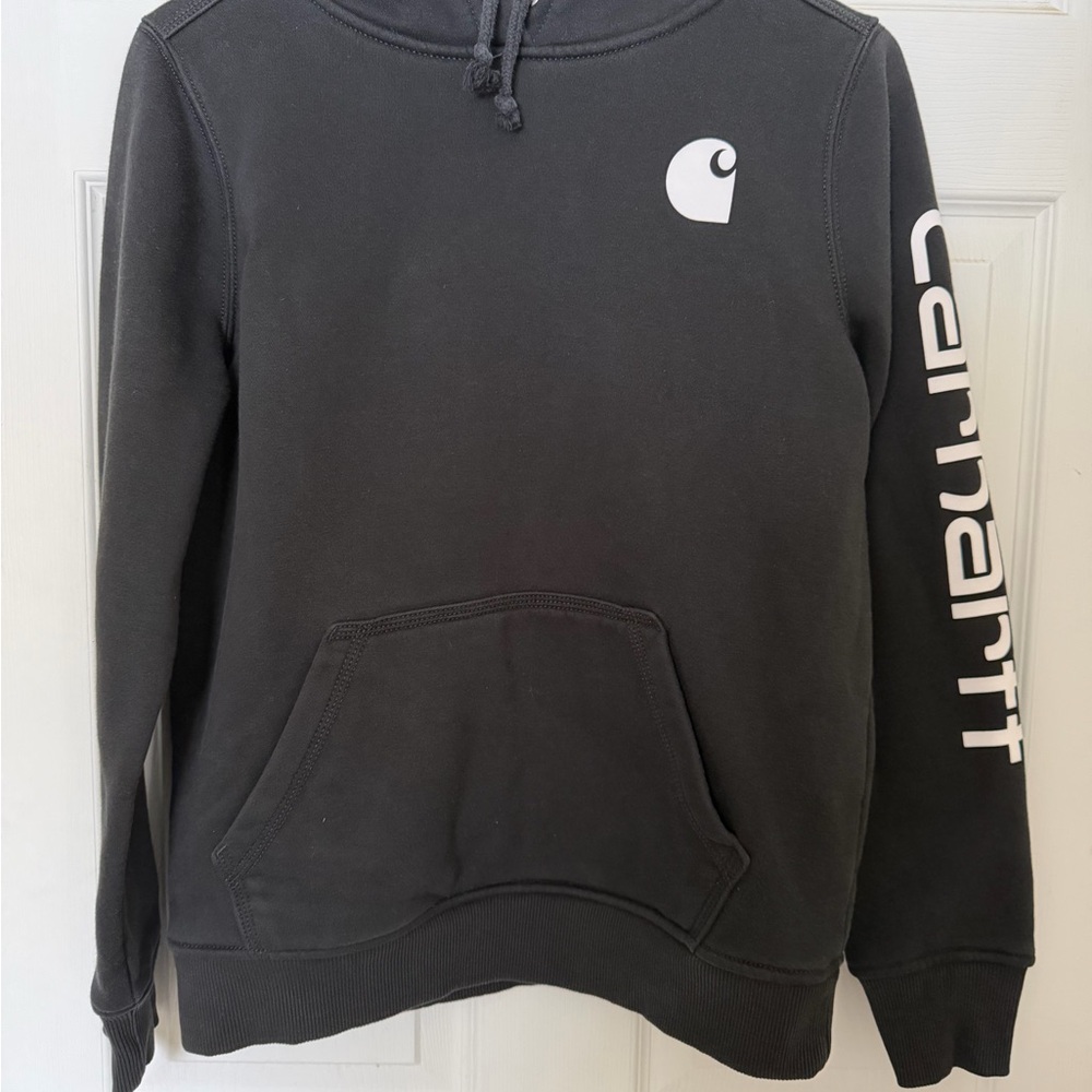 Womens Size XS 0-2 Black Carhartt Sweatshirt with Logo